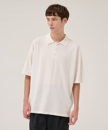 【ATON/エイトン】FRESCA KNIT HAIF SLEEVE POLO SWEATER