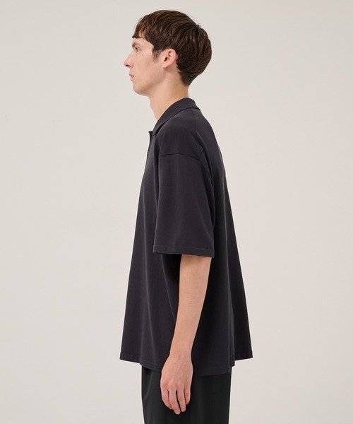 ATON（エイトン）の「【ATON/エイトン】FRESCA KNIT HAIF SLEEVE POLO SWEATER（シャツ/ブラウス・メンズ・ブラック/ホワイト・4/6）」の10枚目の写真