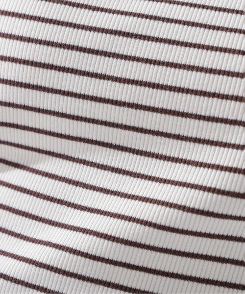 NATURAL BEAUTY BASIC(ナチュラルビューティーベーシック)の「ショルダーリボンボーダートップス(Tシャツ/カットソー・レディース・ブラウン系その他/ネイビー系/ホワイト系その他・フリ-)」の11枚目の写真