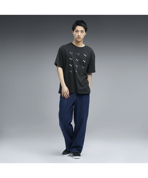 PUMA(プーマ)の「PUMA プーマ メンズ ESS エレベーテッド クール スケッチ キャット 半袖 Tシ(Tシャツ/カットソー・メンズ・ブラック/グレー/ホワイト・MEDIUM/LARGE/XX-LARGE/X-LARGE/SMALL)」の4枚目の写真