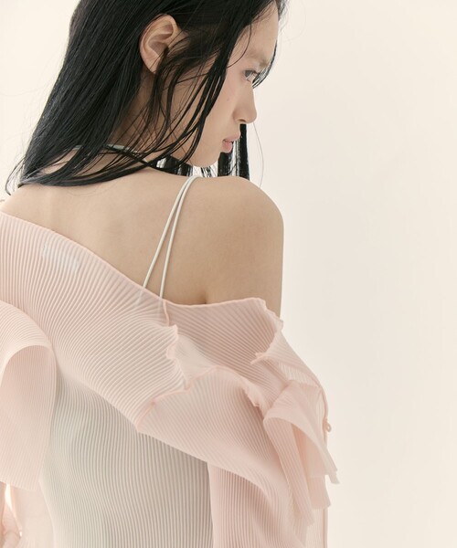 kotohayokozawa（コトハヨコザワ）の「【kotohayokozawa/コトハヨコザワ】《STUDIOUS別注》SHEER CARDIGAN/シアーカーディガン/ウォッシャブル（カーディガン/ボレロ・レディース・ピンク/グレー/ブラック/グリーン・FREE）」の8枚目の写真