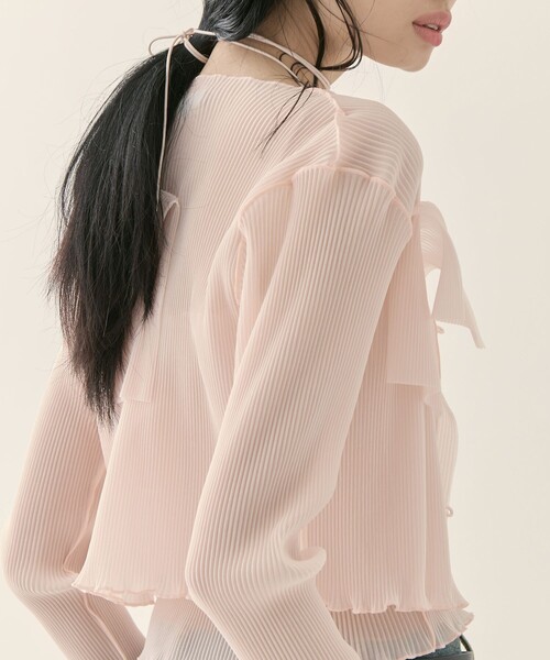 kotohayokozawa（コトハヨコザワ）の「【kotohayokozawa/コトハヨコザワ】《STUDIOUS別注》SHEER CARDIGAN/シアーカーディガン/ウォッシャブル（カーディガン/ボレロ・レディース・ピンク/グレー/ブラック/グリーン・FREE）」の14枚目の写真