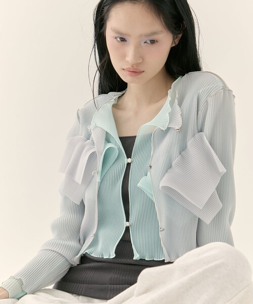 kotohayokozawa/コトハヨコザワ】《STUDIOUS別注》SHEER CARDIGAN