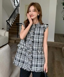 BIRTHDAY BASH（バースデイバッシュ）の「TWEED GILET TOPS（その他アウター）」