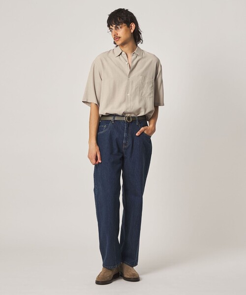 Steven Alan＞ スラブ レギュラーカラー ショートスリーブ シャツ