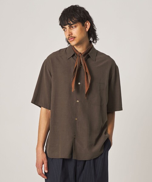 Steven Alan＞ スラブ レギュラーカラー ショートスリーブ シャツ