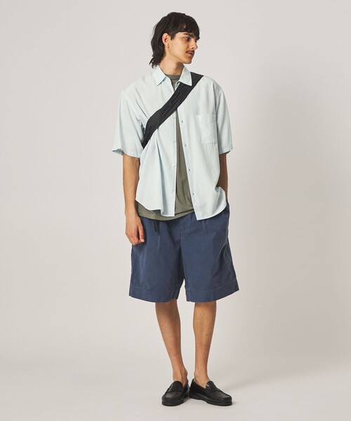 Steven Alan＞ スラブ レギュラーカラー ショートスリーブ シャツ