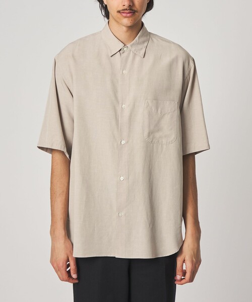 Steven Alan＞ スラブ レギュラーカラー ショートスリーブ シャツ