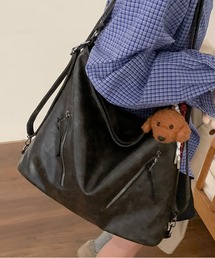 A4対応大容量ファスナーデザイン3WAYショルダーバッグ