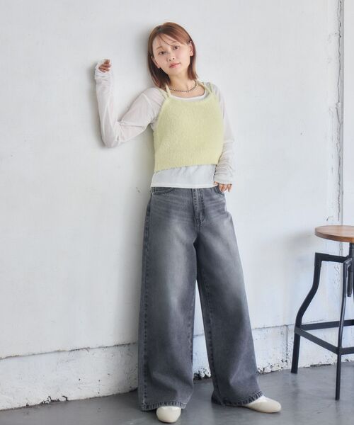 RETRO GIRL(レトロガール)の「【セットアイテム】ホルタービスチェ×インナーSET(Tシャツ/カットソー・レディース・ブラック/ライトグレー/イエロー・FREE)」の6枚目の写真