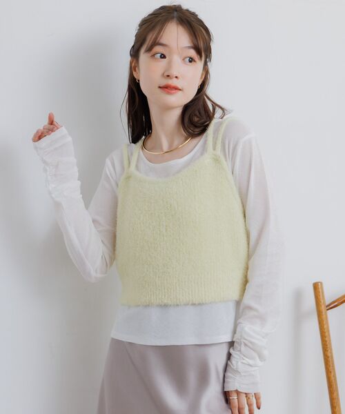 RETRO GIRL(レトロガール)の「【セットアイテム】ホルタービスチェ×インナーSET(Tシャツ/カットソー・レディース・ブラック/ライトグレー/イエロー・FREE)」の8枚目の写真