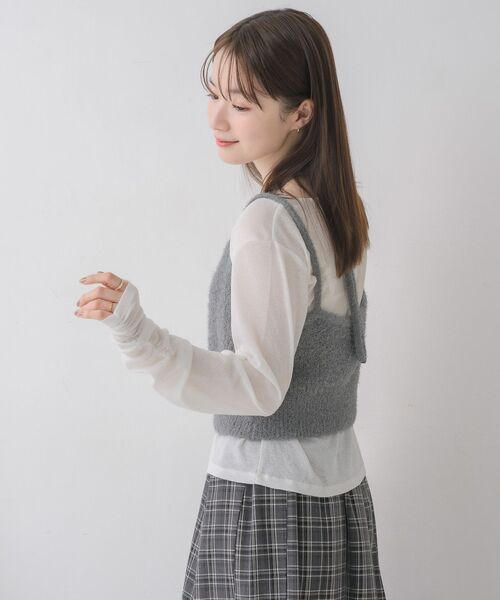 RETRO GIRL(レトロガール)の「【セットアイテム】ホルタービスチェ×インナーSET(Tシャツ/カットソー・レディース・ブラック/ライトグレー/イエロー・FREE)」の21枚目の写真