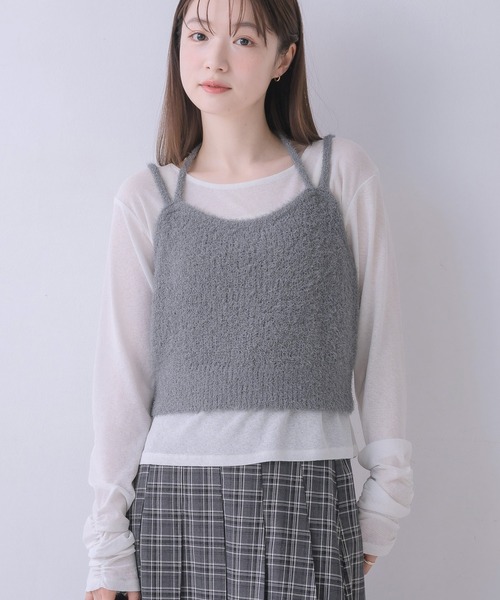 RETRO GIRL(レトロガール)の「【セットアイテム】ホルタービスチェ×インナーSET(Tシャツ/カットソー・レディース・ブラック/ライトグレー/イエロー・FREE)」の1枚目の写真