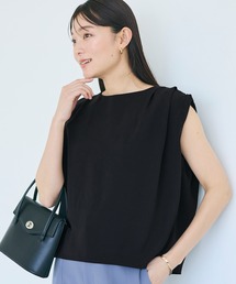 \接触冷感・イージーケア/ とろみツイルショルダータックブラウス