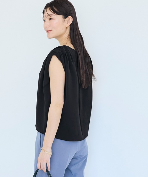 coca(coca)(コカ)の「\接触冷感・イージーケア/ とろみツイルショルダータックブラウス(シャツ/ブラウス・レディース・ダークブラウン/ブラック・L/M/S)」の19枚目の写真