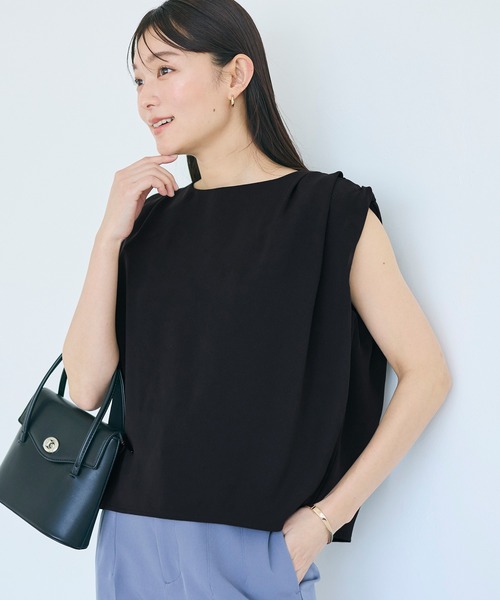 coca(coca)(コカ)の「\接触冷感・イージーケア/ とろみツイルショルダータックブラウス(シャツ/ブラウス・レディース・ダークブラウン/ブラック・L/M/S)」の21枚目の写真