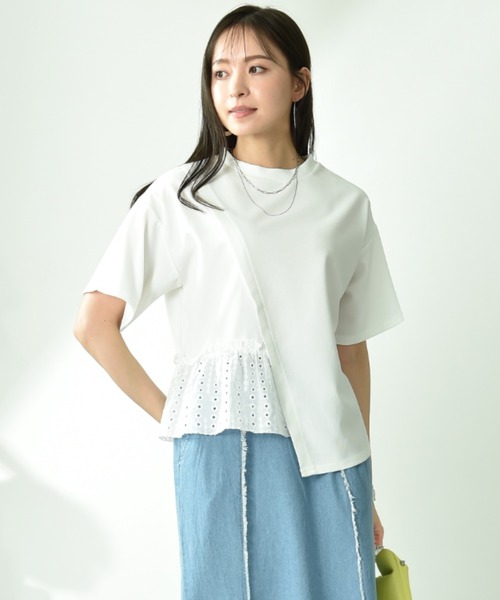 INTERPLANET（インタープラネット）の「ミラノリブレース切替プルオーバー（Tシャツ/カットソー・レディース・ブラック/オフホワイト・FREE）」の17枚目の写真
