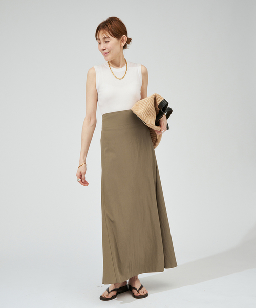 IENA  Ribノースリーブプルオーバー  イエナ  リブニット ランダムRIB ノースリーブプルオーバー（ニット/セーター）｜VERMEIL