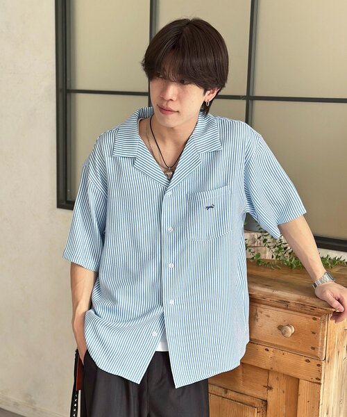 PENNEYS(ぺニーズ)の「【PENNEYS】アソートパナマ半袖開襟シャツ(シャツ/ブラウス・メンズ・グリーン/イエロー/サックスブルー・MEDIUM/LARGE)」の3枚目の写真