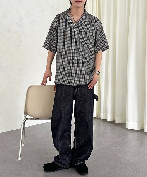 PENNEYS(ぺニーズ)の「【PENNEYS】アソートパナマ半袖開襟シャツ(シャツ/ブラウス・メンズ・グリーン/イエロー/サックスブルー・MEDIUM/LARGE)」の19枚目の写真