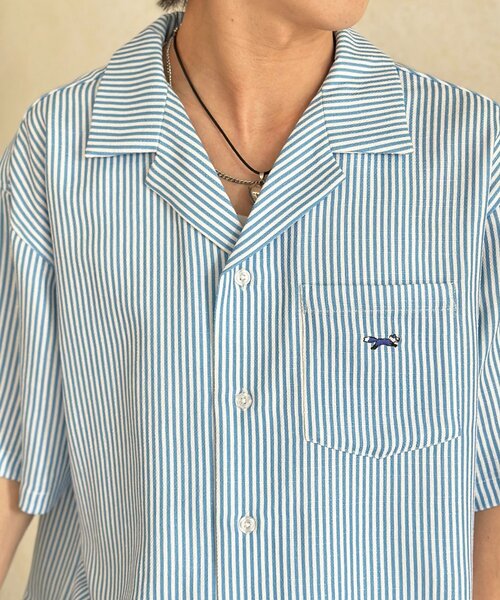 PENNEYS(ぺニーズ)の「【PENNEYS】アソートパナマ半袖開襟シャツ(シャツ/ブラウス・メンズ・グリーン/イエロー/サックスブルー・MEDIUM/LARGE)」の9枚目の写真
