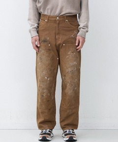 【ATELLIER WELLS BY JOHNBULL】オックスオーバーダイダブルニーパンツ