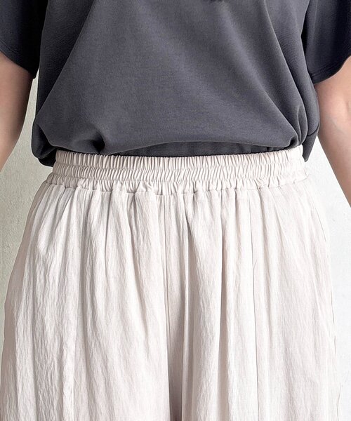 un dix cors(アンディコール)の「麻調シアースパンパンツ(その他パンツ・レディース・ブラウン/ライム/ブラック/アイボリー/ブルー・FREE)」の6枚目の写真