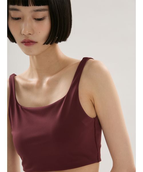 emmi(エミ)の「アクティブブラトップ(水着・レディース・ボルドー/ブラック/イエロー・0/1)」の4枚目の写真