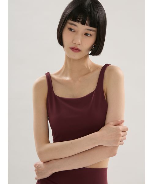 emmi(エミ)の「アクティブブラトップ(水着・レディース・ボルドー/ブラック/イエロー・0/1)」の8枚目の写真