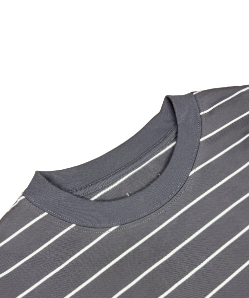 STIGMA(スティグマ)の「STRIPE SHORT SLEEVES GREY(Tシャツ/カットソー・メンズ・その他・SMALL/MEDIUM/LARGE)」の3枚目の写真