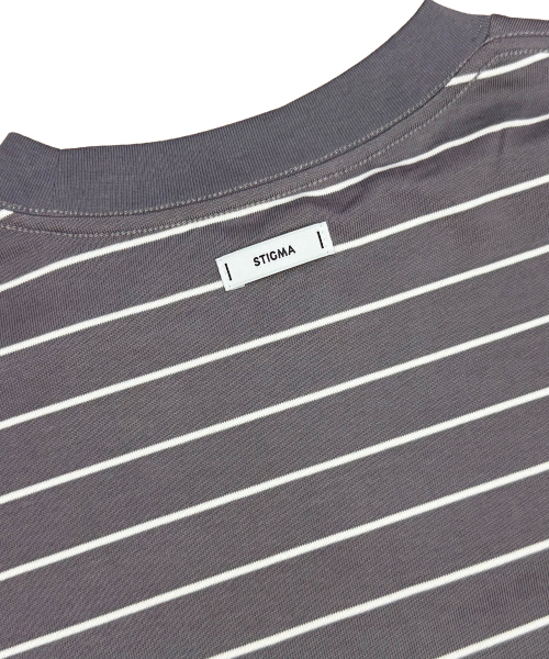 STIGMA(スティグマ)の「STRIPE SHORT SLEEVES GREY(Tシャツ/カットソー・メンズ・その他・SMALL/MEDIUM/LARGE)」の6枚目の写真
