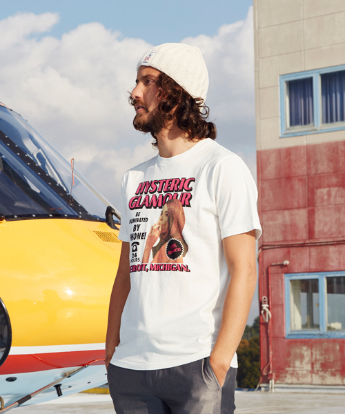 HYSTERIC GLAMOUR（ヒステリックグラマー）の「HOT CALL pt T-SH（Tシャツ/カットソー・メンズ・ホワイト/イエロー/ブラック・MEDIUM/LARGE/SMALL/X-LARGE）」の8枚目の写真