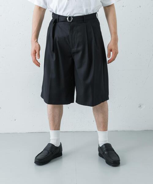 ANOTHER OFFICE(アナザー オフィス)の「ANOTHER OFFICE H.STRIPE BERMUDA PANTS(その他パンツ・メンズ・ブラック・3/2)」の6枚目の写真