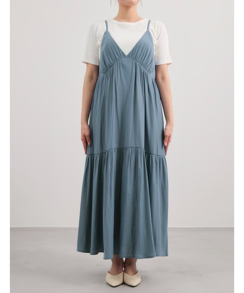 COHINA（コヒナ）の「とろみティアードキャミワンピース 【低身長・小柄女性】（ワンピース・レディース・ブラック/ブルー/ライトグレー・SHORT/REGULAR）」の15枚目の写真