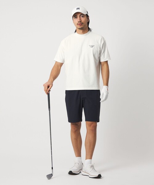 UNITED ARROWS GOLF(ユナイテッドアローズゴルフ)の「メンズ エンボス モックネック シャツ 吸水速乾 UV(Tシャツ/カットソー・メンズ・ブラック/ホワイト・M/XL/L)」の20枚目の写真