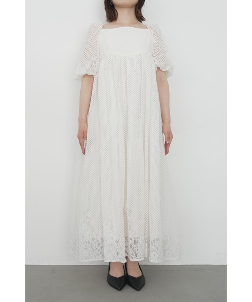 et.UNiVER(エトユニベール)の「Sheer Gingham Lace Dress(ドレス・レディース・オフホワイト/ブラック/ブルー・SMALL/MEDIUM/LARGE)」の19枚目の写真