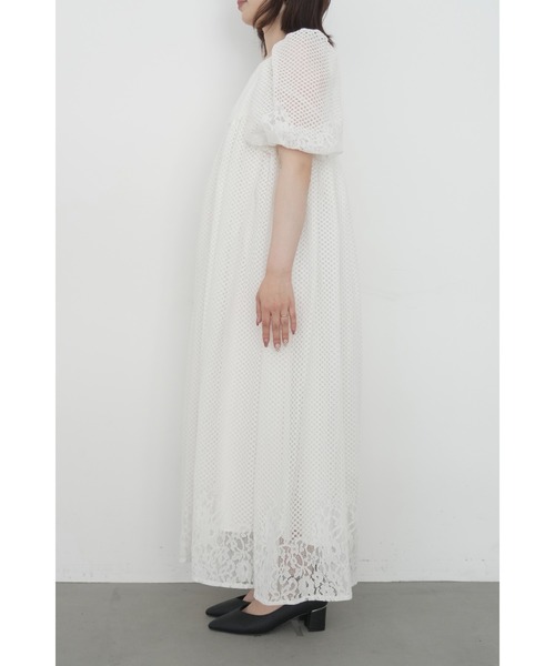 et.UNiVER(エトユニベール)の「Sheer Gingham Lace Dress(ドレス・レディース・オフホワイト/ブラック/ブルー・SMALL/MEDIUM/LARGE)」の18枚目の写真