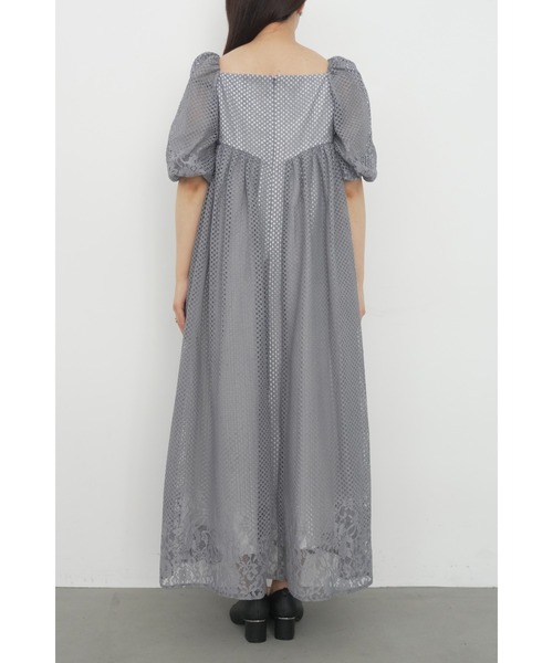 et.UNiVER(エトユニベール)の「Sheer Gingham Lace Dress(ドレス・レディース・オフホワイト/ブラック/ブルー・SMALL/MEDIUM/LARGE)」の14枚目の写真