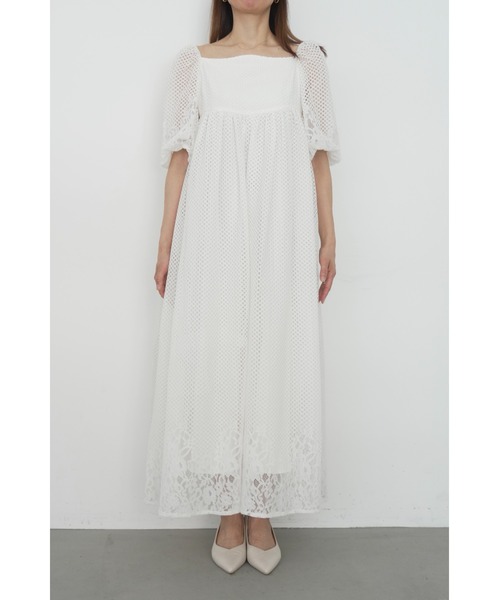 et.UNiVER(エトユニベール)の「Sheer Gingham Lace Dress(ドレス・レディース・オフホワイト/ブラック/ブルー・SMALL/MEDIUM/LARGE)」の13枚目の写真