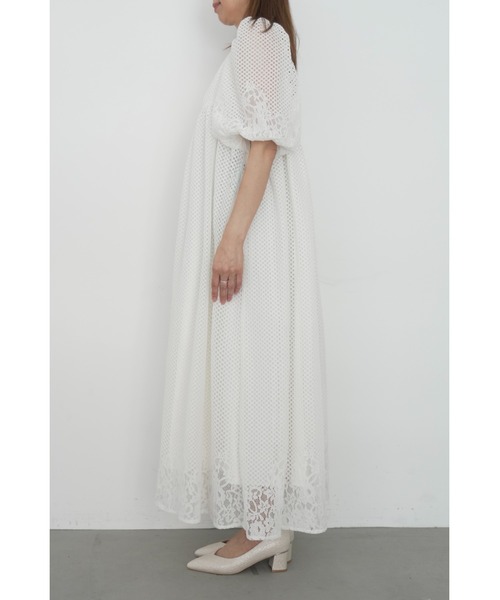 et.UNiVER(エトユニベール)の「Sheer Gingham Lace Dress(ドレス・レディース・オフホワイト/ブラック/ブルー・SMALL/MEDIUM/LARGE)」の12枚目の写真
