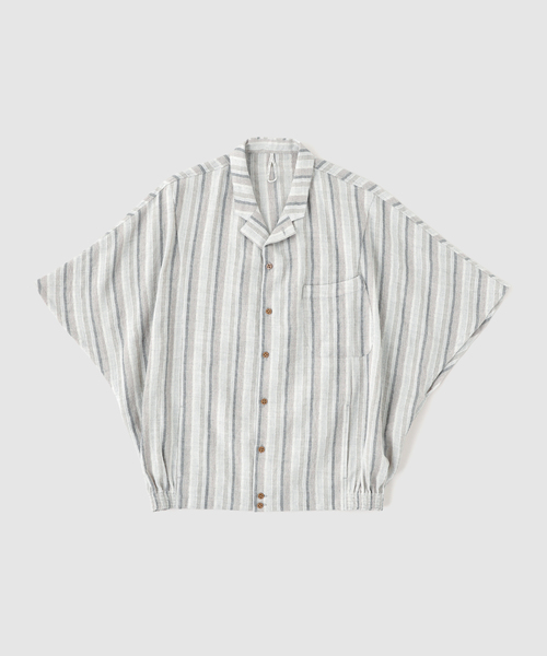 m's braque(エムズブラック)の「m’s braque (エムズ ブラック) NOTCHED COLLAR KAIT SHIRT(シャツ/ブラウス・メンズ・グレー・38)」の1枚目の写真