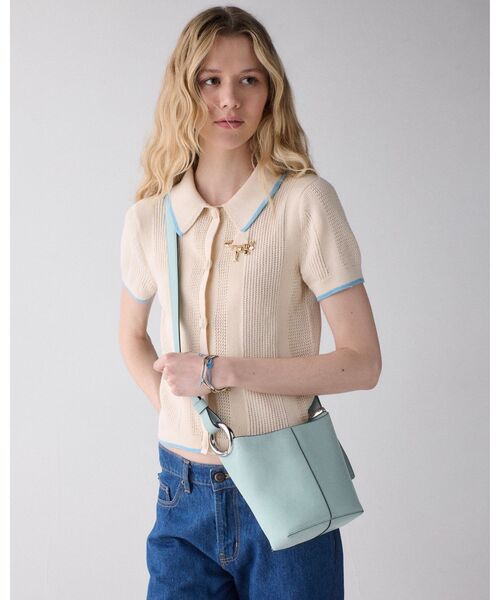 kate spade new york(ケイトスペード ニューヨーク)の「ヘイロー ミニ バケット バッグ(ショルダーバッグ・レディース・ブルー・ONESIZE)」の2枚目の写真