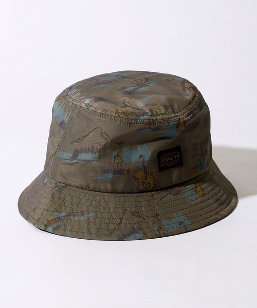 PENDLETON(ペンドルトン)の「PENDLETON ペンドルトン ECOPET PRINT HAT エコペット プリント ハット(ハット・レディース・オリーブドラブ/ブラウン/ネイビー/オフホワイト/ブルー・FREE)」の22枚目の写真