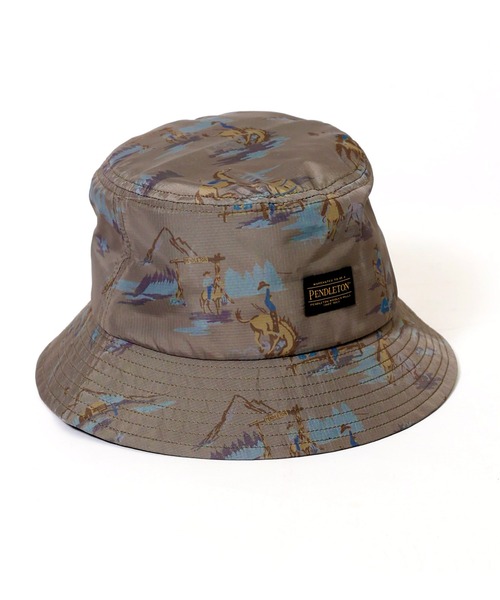 PENDLETON(ペンドルトン)の「PENDLETON ペンドルトン ECOPET PRINT HAT エコペット プリント ハット(ハット・レディース・オリーブドラブ/ブラウン/ネイビー/オフホワイト/ブルー・FREE)」の10枚目の写真