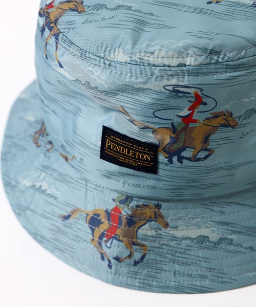 PENDLETON(ペンドルトン)の「PENDLETON ペンドルトン ECOPET PRINT HAT エコペット プリント ハット(ハット・レディース・オリーブドラブ/ブラウン/ネイビー/オフホワイト/ブルー・FREE)」の17枚目の写真