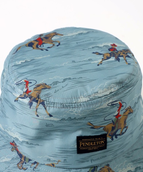 PENDLETON(ペンドルトン)の「PENDLETON ペンドルトン ECOPET PRINT HAT エコペット プリント ハット(ハット・レディース・オリーブドラブ/ブラウン/ネイビー/オフホワイト/ブルー・FREE)」の19枚目の写真