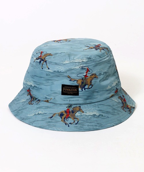 PENDLETON(ペンドルトン)の「PENDLETON ペンドルトン ECOPET PRINT HAT エコペット プリント ハット(ハット・レディース・オリーブドラブ/ブラウン/ネイビー/オフホワイト/ブルー・FREE)」の14枚目の写真