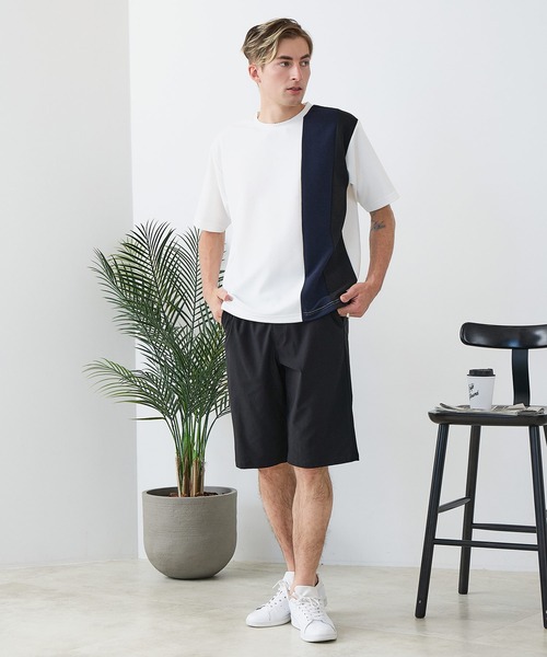 Blue Standard (ブルースタンダード)の「【BLUE STANDARD/ブルースタンダード】【遮熱&UVカット&接触冷感の高機能パンツ】スーパーストレッチショートパンツ ストレッチ 軽量 イージーケア 毛玉レス(その他パンツ・メンズ・チャコールグレー/ブラック/ベージュ/アイボリー・LARGE/MEDIUM/X-LARGE)」の16枚目の写真
