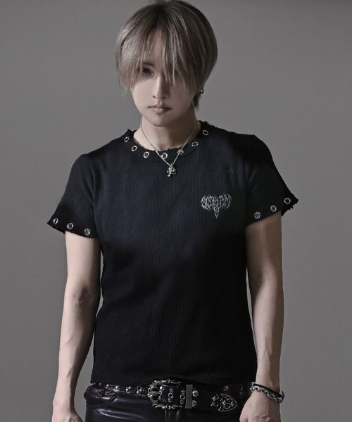RUDOL(ルドル)の「『RUDOL/ルドル』グラデーション汚し加工サーマルフェザープリントTシャツ(Tシャツ/カットソー・メンズ・ブラック/オフホワイト・L/M)」の8枚目の写真