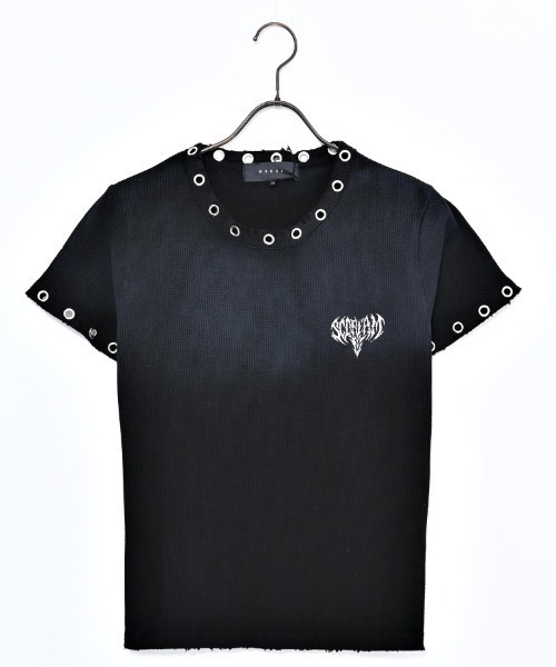 RUDOL(ルドル)の「『RUDOL/ルドル』グラデーション汚し加工サーマルフェザープリントTシャツ(Tシャツ/カットソー・メンズ・ブラック/オフホワイト・L/M)」の18枚目の写真
